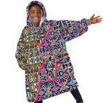 African Ndebele Pattern KId Wearable Blanket Hoodie