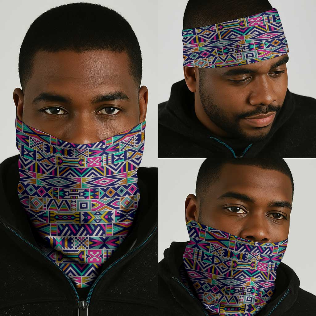 African Ndebele Pattern Neck Gaiter DT02
