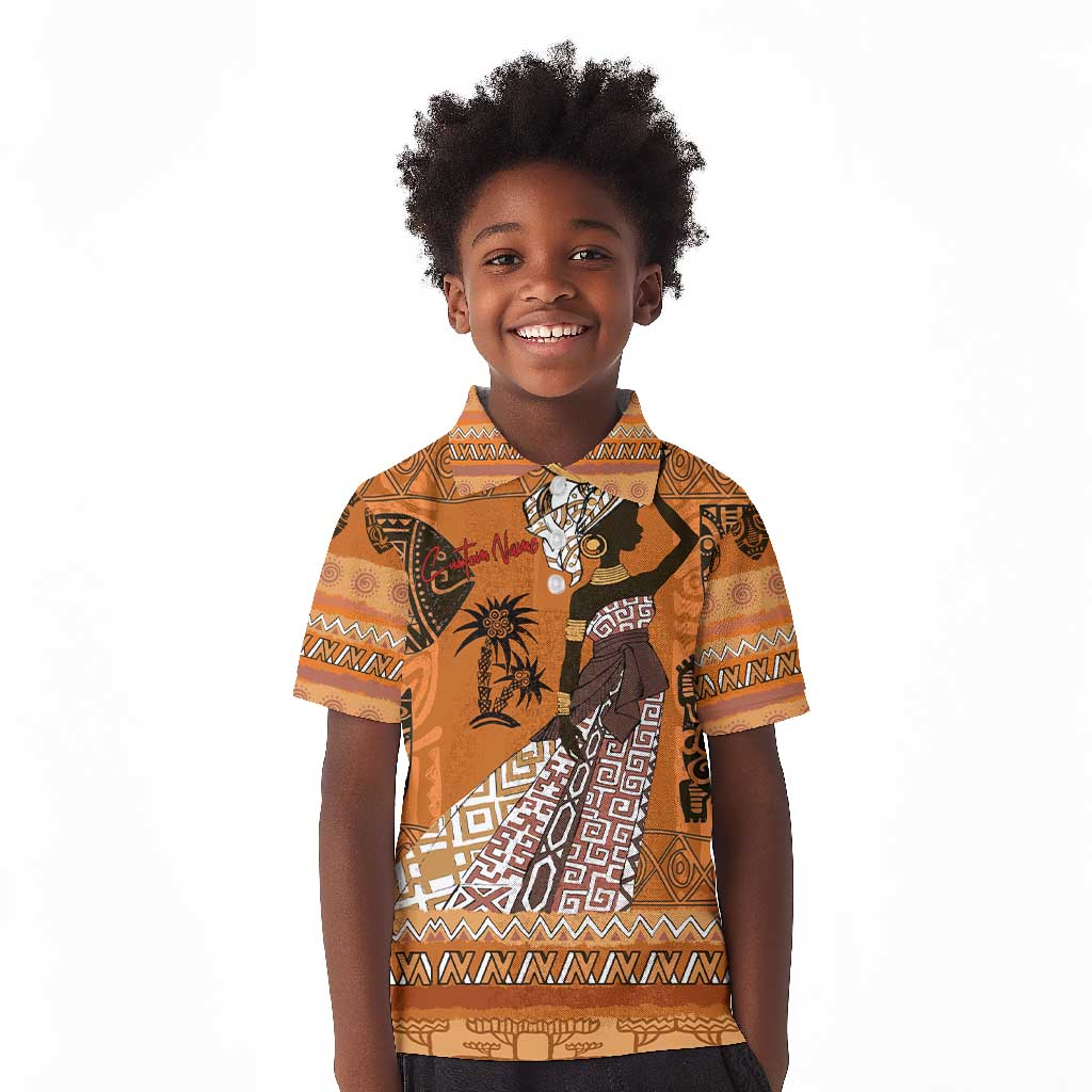 Personalized Beautiful Woman African Kid Polo Shirt