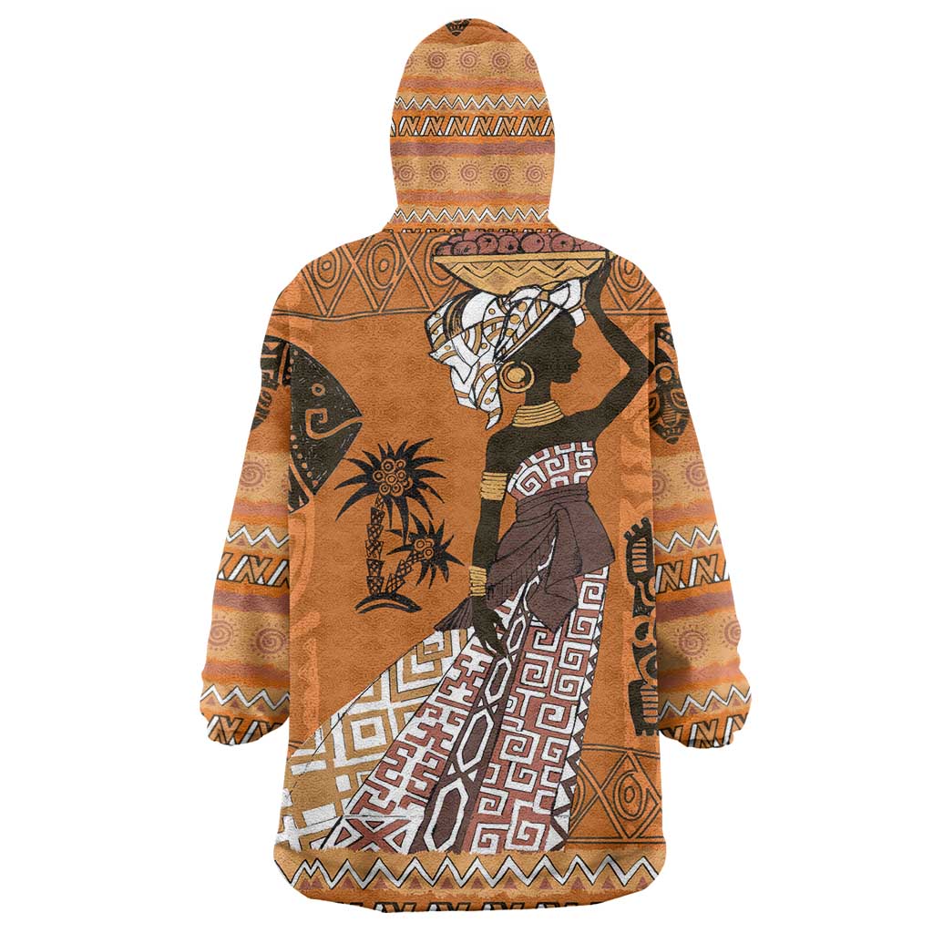Personalized Beautiful Woman African KId Wearable Blanket Hoodie