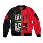 Built By Black History Sleeve Zip Bomber Jacket