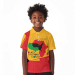 Black History Month Kid Polo Shirt - African February Design