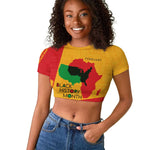 Black History Month Raglan Cropped T shirt - African February Design