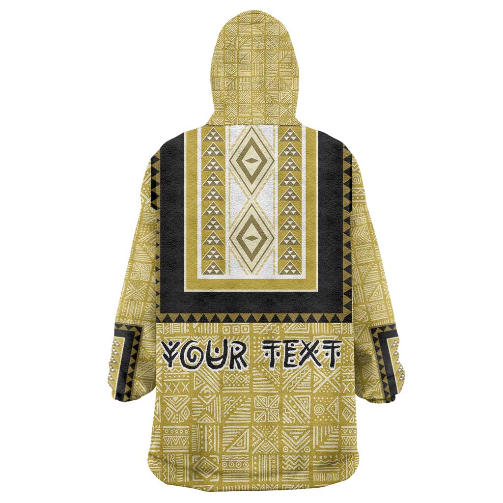 Personalized African Dashiki KId Wearable Blanket Hoodie - Mudcloth Style