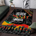 Personalized Black History Month Area Rug with African American Heroes