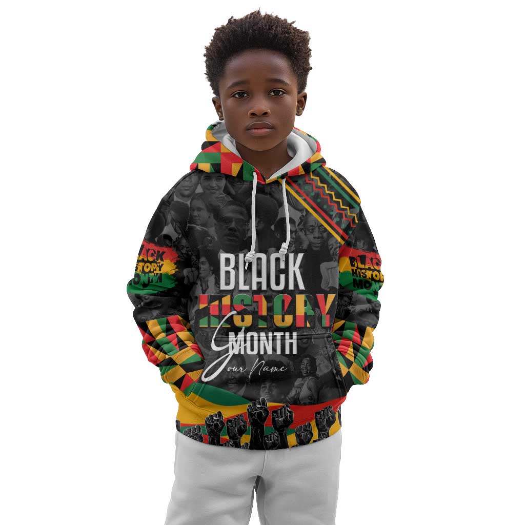 Personalized Black History Month Kid Hoodie with African American Heroes