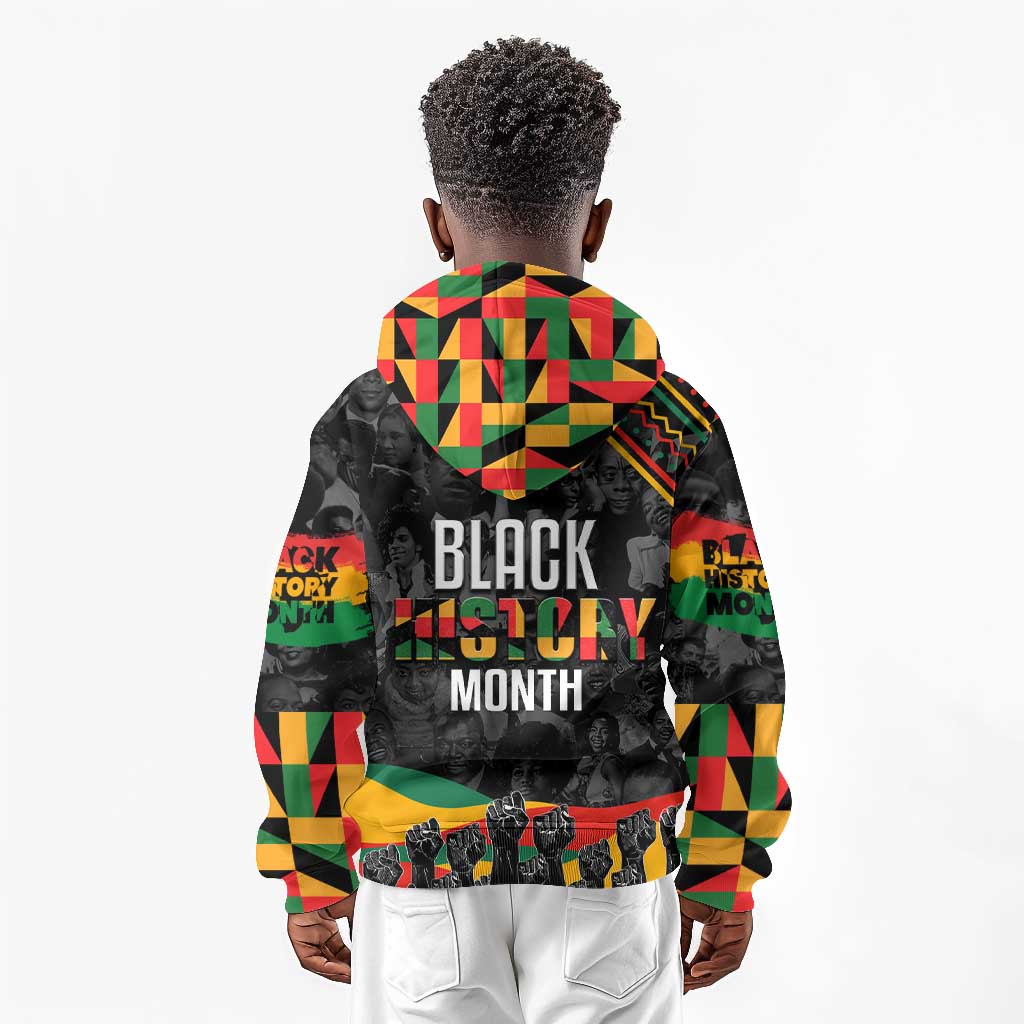 Personalized Black History Month Kid Hoodie with African American Heroes