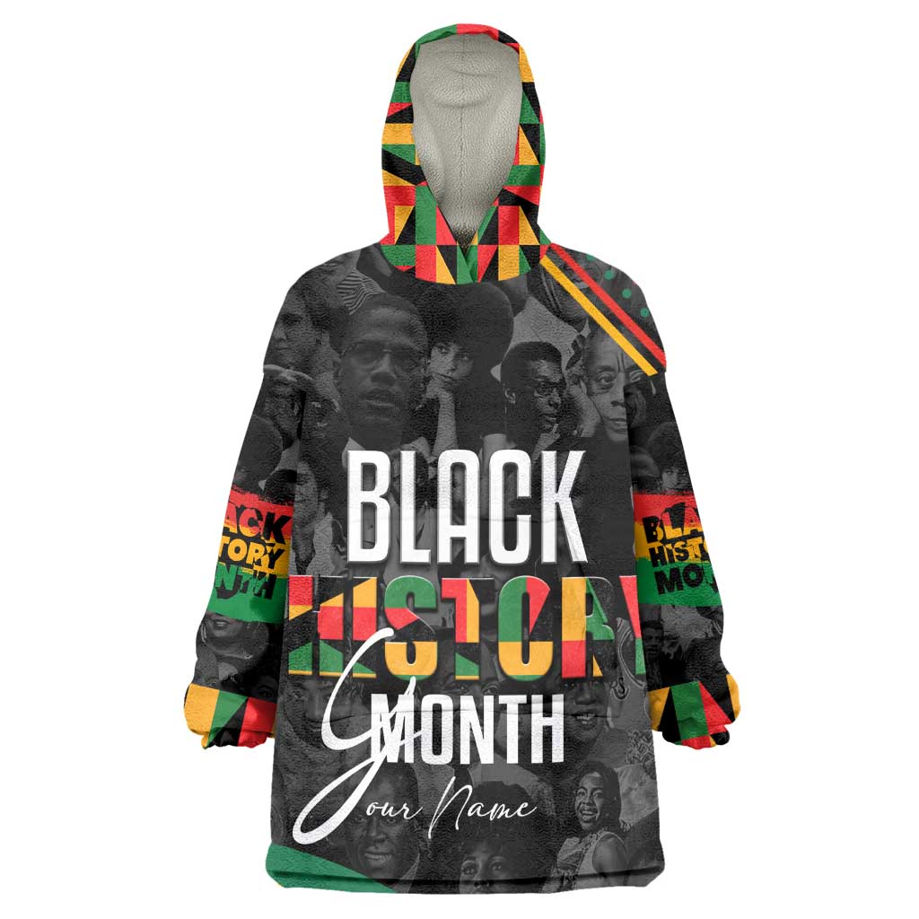 Personalized Black History Month KId Wearable Blanket Hoodie with African American Heroes