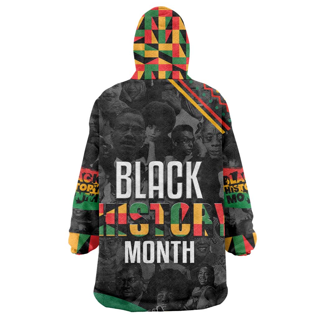 Personalized Black History Month KId Wearable Blanket Hoodie with African American Heroes