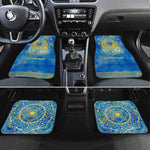 Personalized Egyptian Pharaoh Car Mats with Mandala and Eye of Horus in Blue