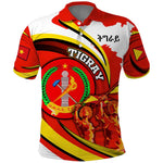 Ethiopia Tigray Polo Shirt Revolution Emblem Freedom Fighters and Flag