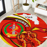 Ethiopia Tigray Round Carpet Revolution Emblem Freedom Fighters and Flag