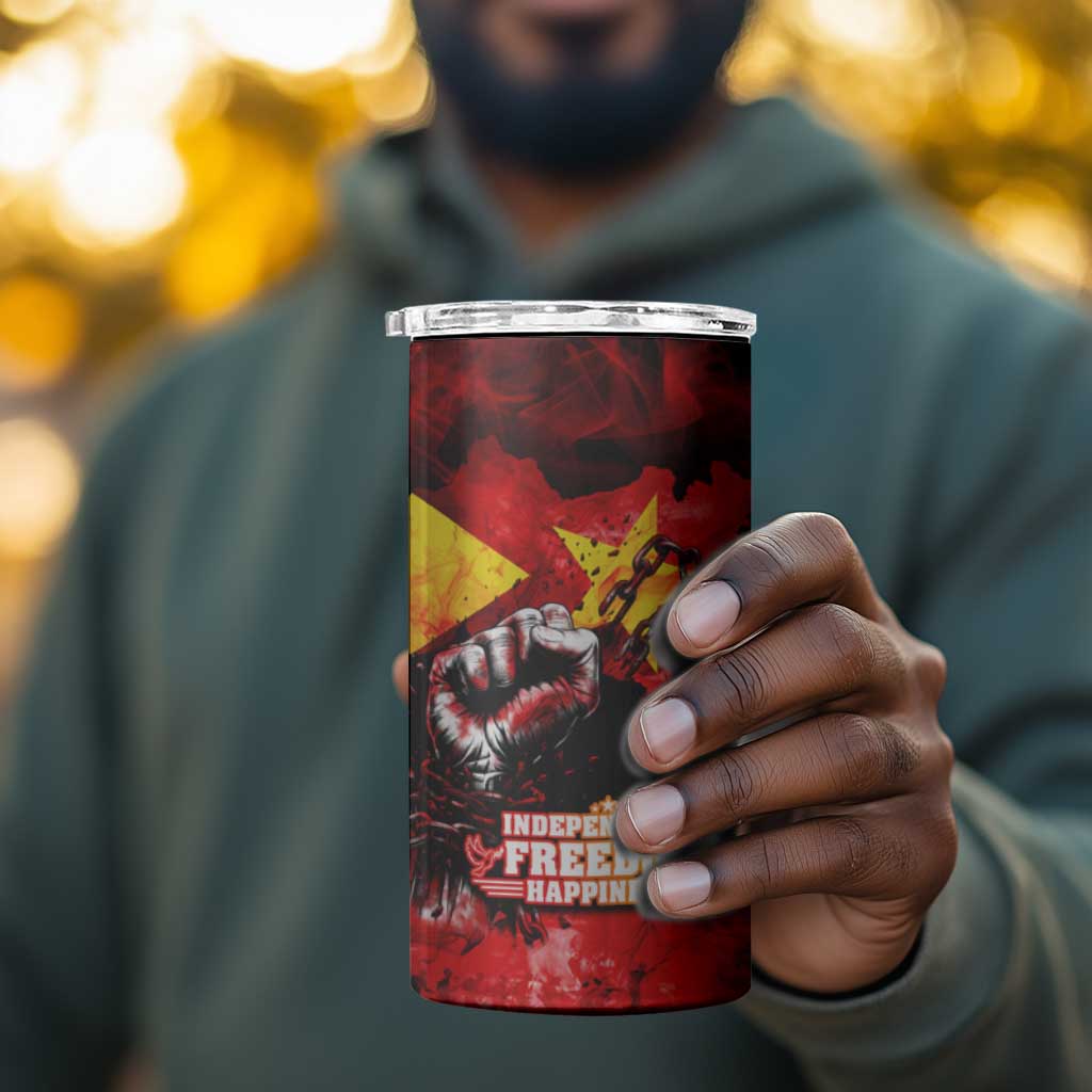 Tigrayans Independence 4 in 1 Can Cooler Tumbler I Stand with Tigray - Fist of Freedom