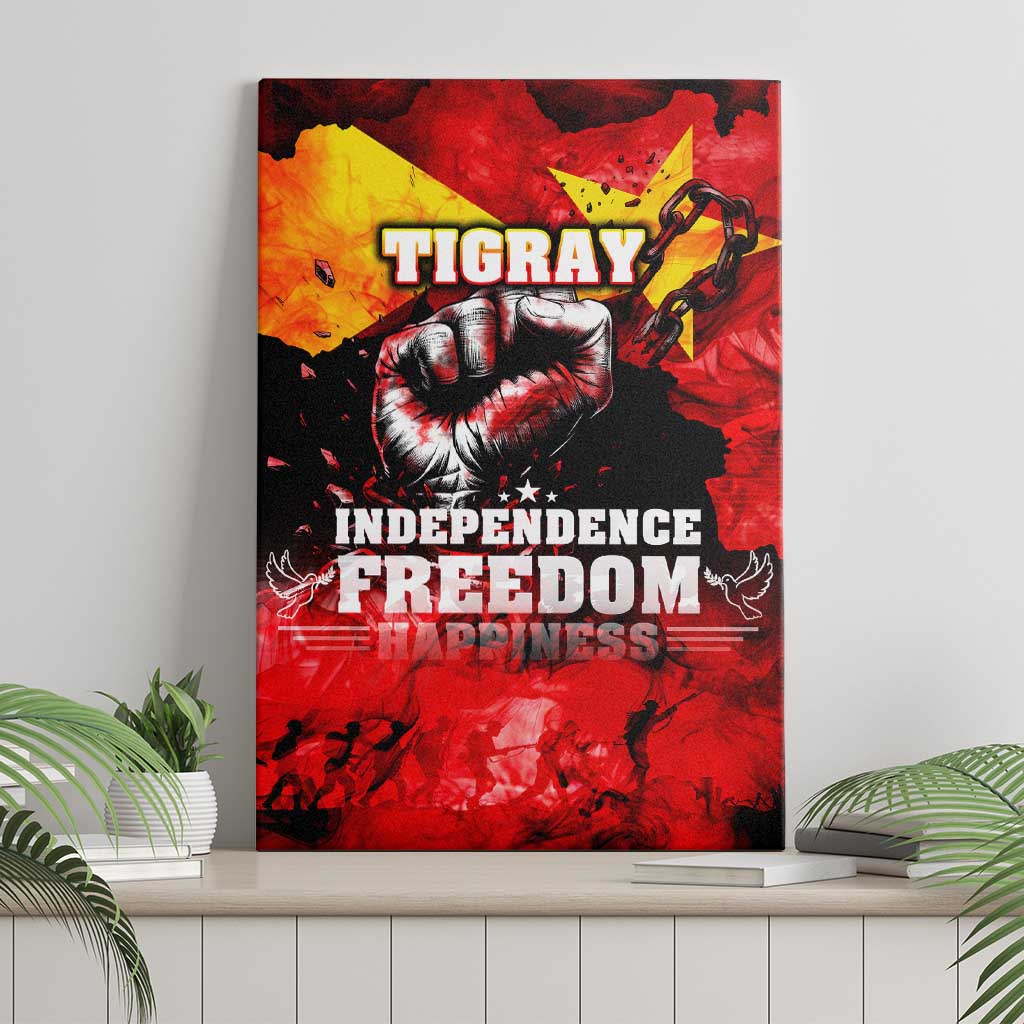 Tigrayans Independence Canvas Wall Art I Stand with Tigray - Fist of Freedom
