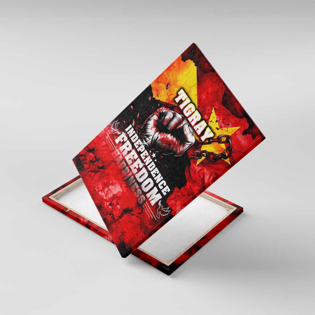 Tigrayans Independence Canvas Wall Art I Stand with Tigray - Fist of Freedom