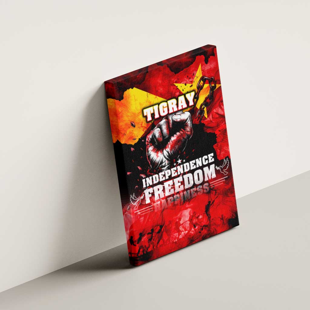 Tigrayans Independence Canvas Wall Art I Stand with Tigray - Fist of Freedom