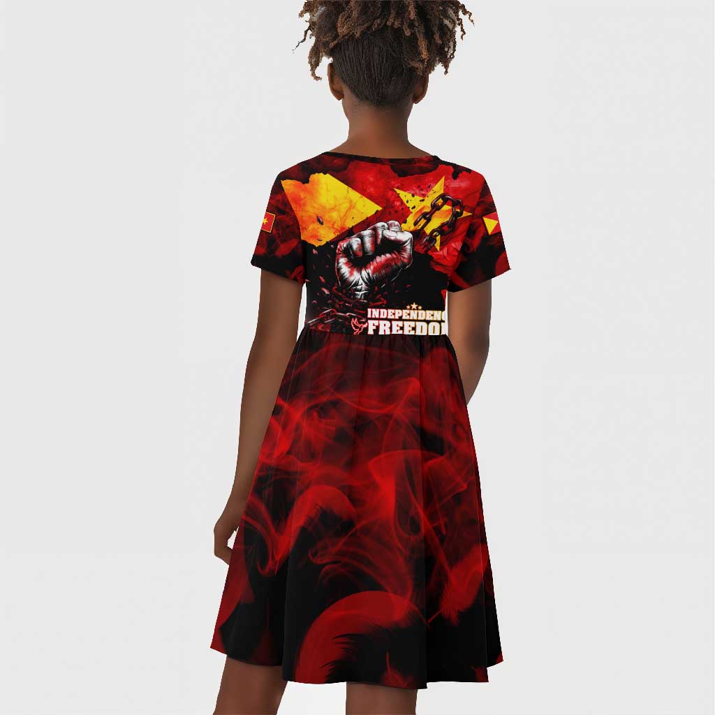 Tigrayans Independence Kid Short Sleeve Dress I Stand with Tigray - Fist of Freedom