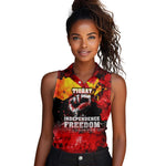 Tigrayans Independence Women Sleeveless Polo Shirt I Stand with Tigray - Fist of Freedom