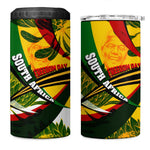 South Africa Freedom Day Mandela 4 in 1 Can Cooler Tumbler National Pride Protea Flower
