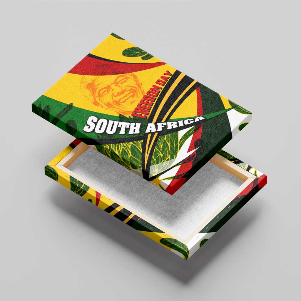 South Africa Freedom Day Mandela Canvas Wall Art National Pride Protea Flower