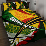 South Africa Freedom Day Mandela Quilt Bed Set National Pride Protea Flower