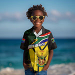 Coat Of Arms South Africa Kid Hawaiian Shirt Protea Unity Heritage