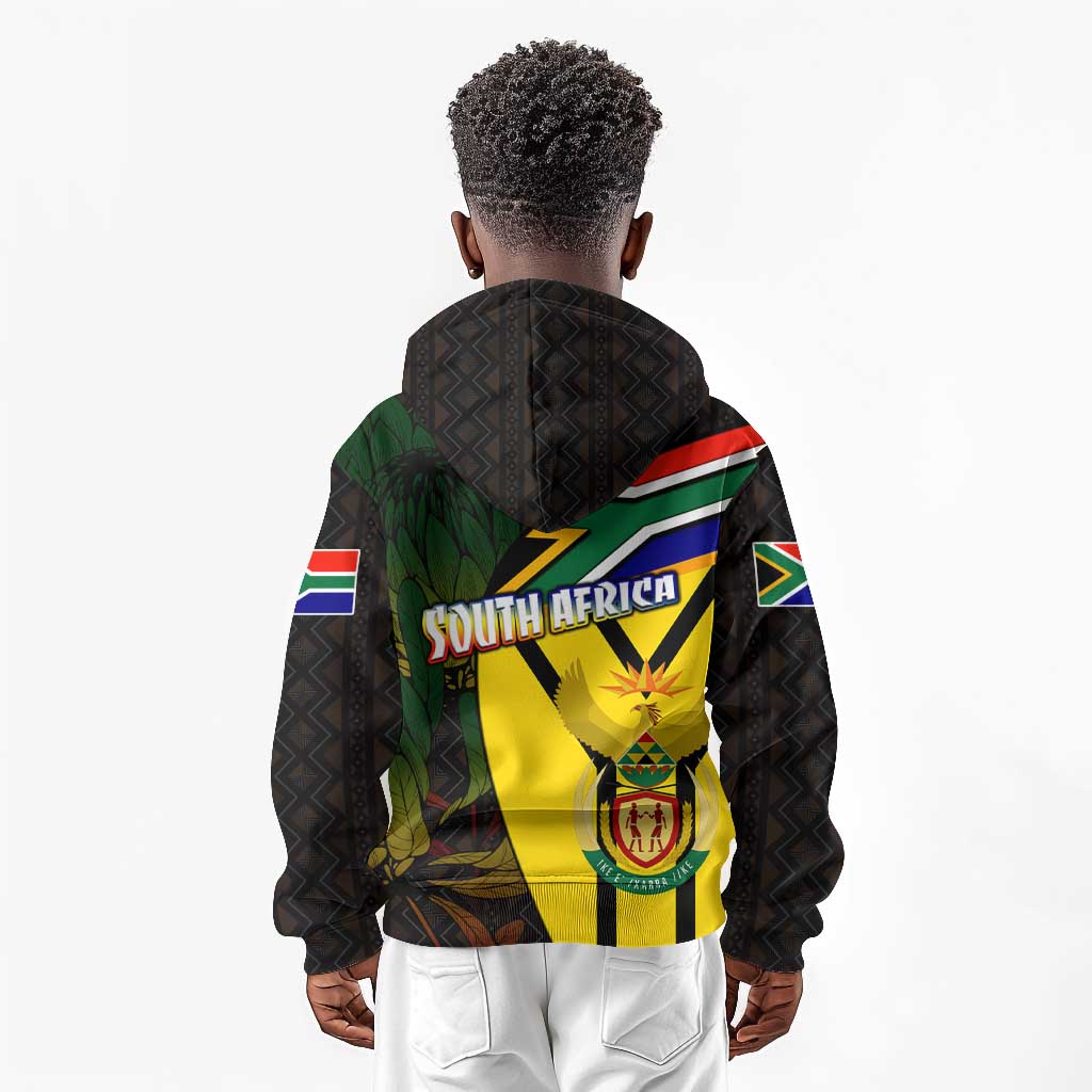 Coat Of Arms South Africa Kid Hoodie Protea Unity Heritage