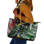 South Africa Fist of Freedom Leather Tote Bag Never Give Up