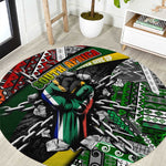 South Africa Fist of Freedom Round Carpet Never Give Up