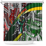 South Africa Fist of Freedom Shower Curtain Never Give Up