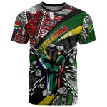 South Africa Fist of Freedom T shirt Never Give Up