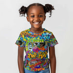 Hip Hop Graffiti Art Kid T shirt Black Power