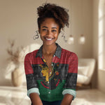 Personalized Queen of Egypt Women Casual Shirt in Pan-African Colors DT02