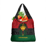 Personalized Ancient Egypt Grocery Bag - Pharaoh in Pan-African Colors