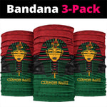 Personalized Ancient Egypt Neck Gaiter - Pharaoh in Pan-African Colors DT02
