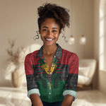 Personalized Ancient Egypt Women Casual Shirt - Pharaoh in Pan-African Colors DT02