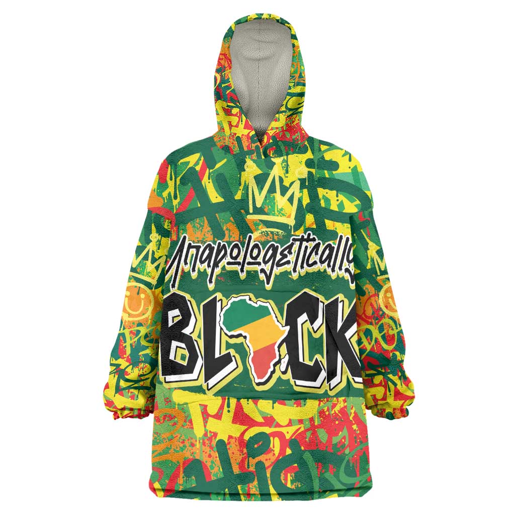 Personalized African Design KId Wearable Blanket Hoodie - Unapologetically Black