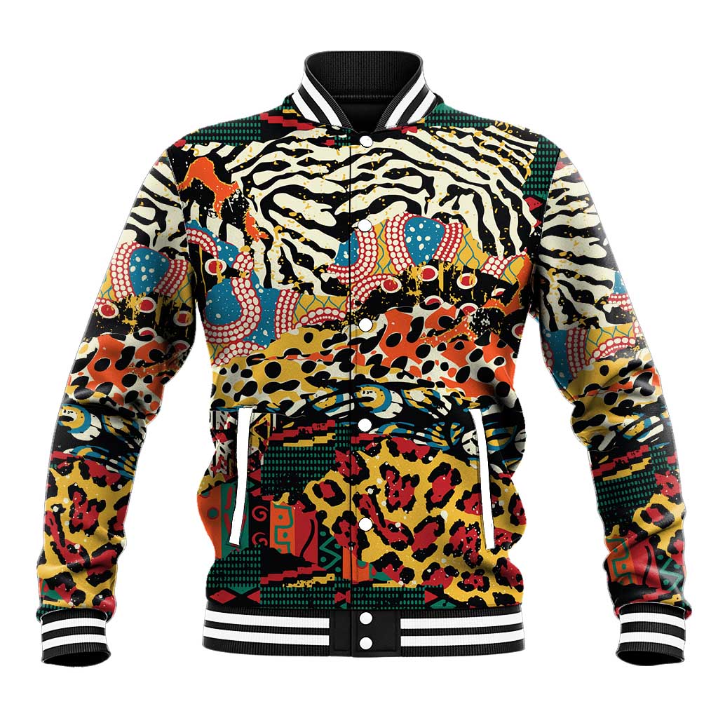 African Wildlife Baseball Jacket Animal Pattern DT02