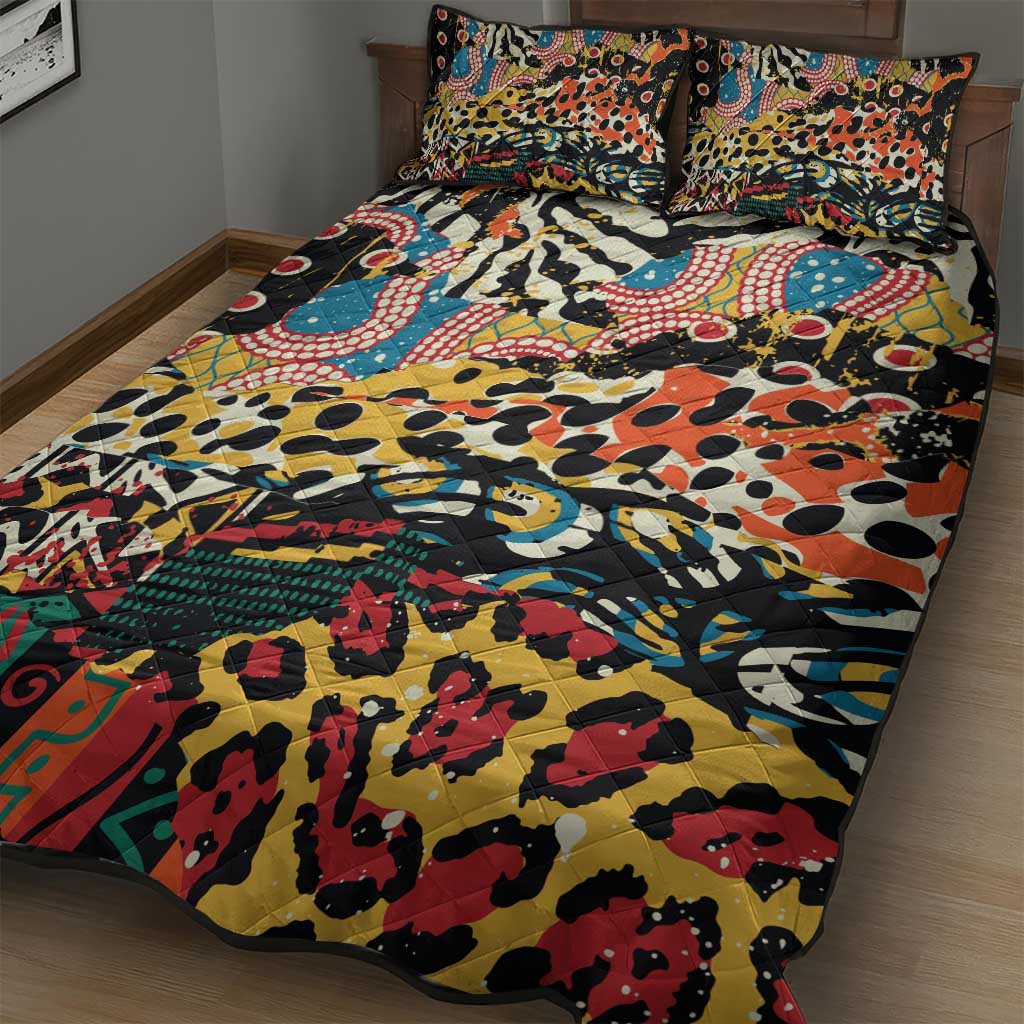African Wildlife Quilt Bed Set Animal Pattern