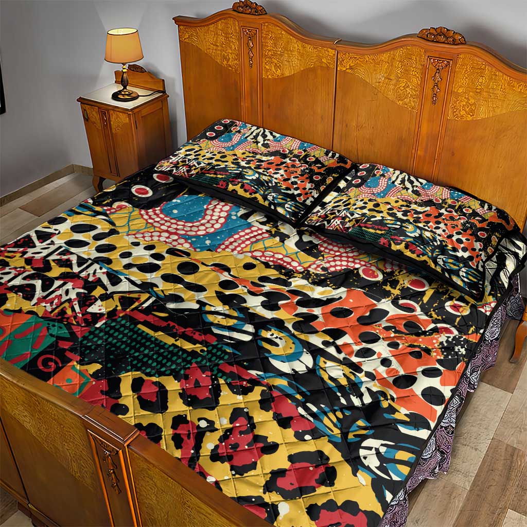 African Wildlife Quilt Bed Set Animal Pattern