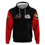 Red Tails Tuskegee Airmen Hoodie Black History Fighter Plane Patriotic Tribute - African Pride