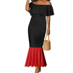 Red Tails Tuskegee Airmen Mermaid Dress Black History Fighter Plane Patriotic Tribute - African Pride