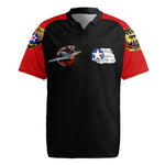 Red Tails Tuskegee Airmen Rugby Jersey Black History Fighter Plane Patriotic Tribute - African Pride