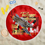 Tuskegee Red Tails Airmen Beach Blanket African American WWII Fighter Pilot Legacy - African Pride
