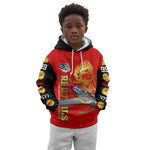 Tuskegee Red Tails Airmen Kid Hoodie African American WWII Fighter Pilot Legacy - African Pride