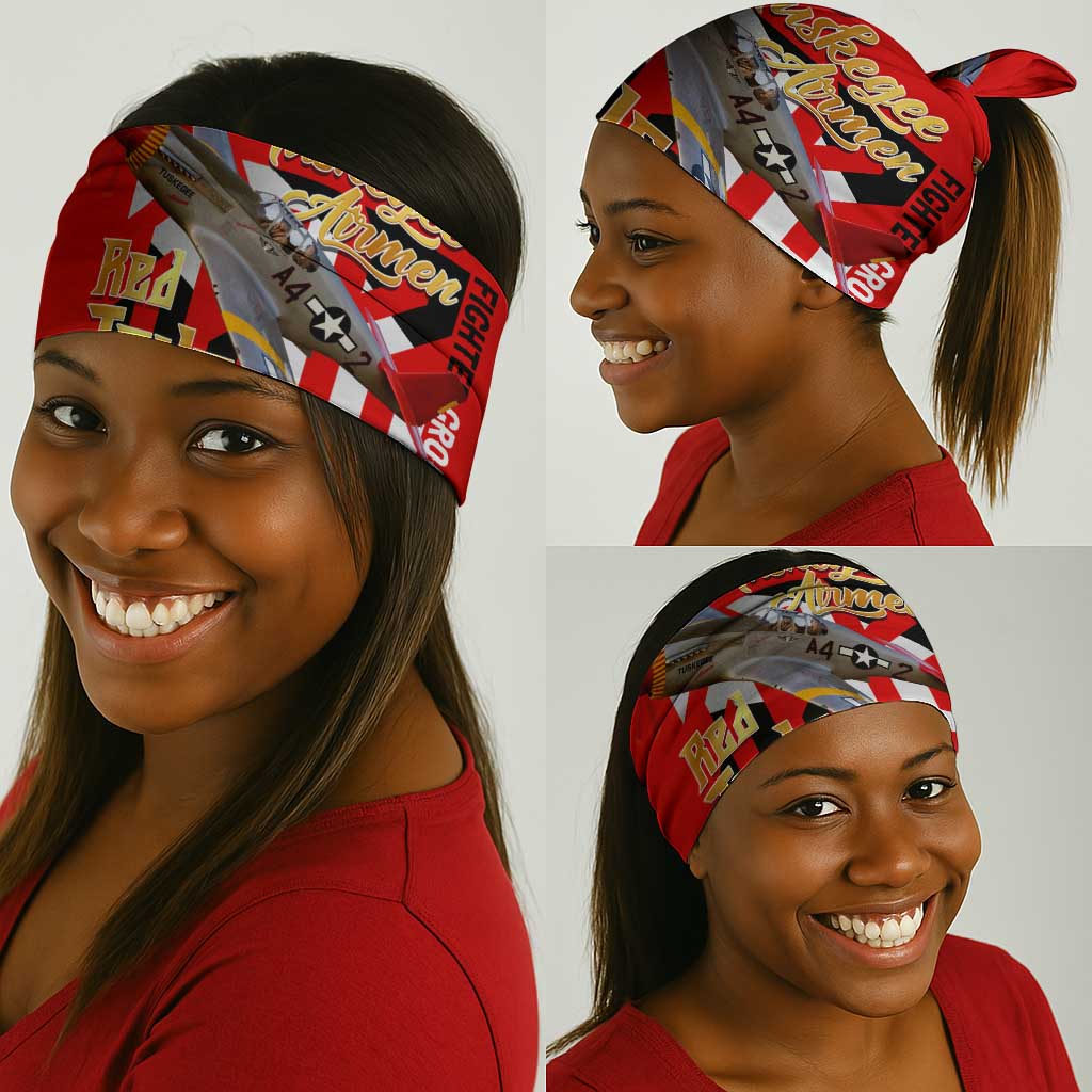 Tuskegee Red Tails Airmen Neck Gaiter African American WWII Fighter Pilot Legacy DT02