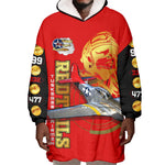 Tuskegee Red Tails Airmen Wearable Blanket Hoodie African American WWII Fighter Pilot Legacy - African Pride