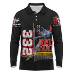 Red Tails Tuskegee Airmen Long Sleeve Polo Shirt 332nd Fighter Group WWII Legacy Tribute - African Pride