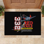 Red Tails Tuskegee Airmen Rubber Doormat 332nd Fighter Group WWII Legacy Tribute - African Pride