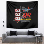 Red Tails Tuskegee Airmen Tapestry 332nd Fighter Group WWII Legacy Tribute - African Pride